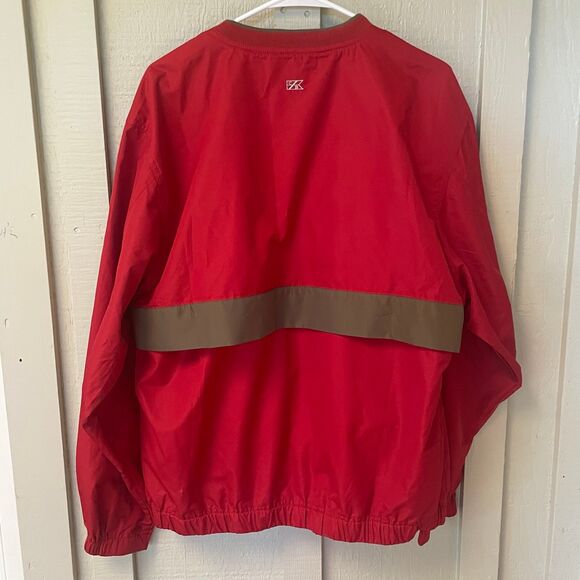 Cutter & Buck CB WindTec Men's Medium Red Windbreaker Pull Over - Picture 3 of 4